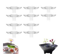 2025 Creative Floating Floral Arrangement Holder, DIY Clear Acrylic Flower Bowl Stem Holder, Floating Flower Holders,Wind-Driven Waterproof Flowers Holders with Dynamic Rotation (10 Pcs,S)