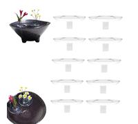 2025 Creative Floating Floral Arrangement Holder, Floating PVC Mini Vase, Transparent Design with Central Stem Hole, 2 Sizes, Fits Any Water Container for Hydroponics (10pcs,S)