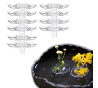 2025 Creative Floating Floral Arrangement Holder, Innovative Floating Flower Display Stand, Round Flower Arranger Flowers Fixed Tools, Dynamic Rotation for Fish Tanks Table Decor (Small,10pcs)