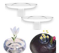 2025 Creative Floating Floral Arrangement Holder, Wind-Driven Waterproof Flower Holder with Dynamic Rotation, Floating PVC Mini Vase for Bowls/Fish Tanks, Indoor Floral Arranging Holders(S-2PCS)