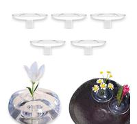 2025 Creative Floating Floral Arrangement Holder, Wind-Driven Waterproof Flower Holder with Dynamic Rotation, Floating PVC Mini Vase for Bowls/Fish Tanks, Indoor Floral Arranging Holders(S-5PCS)
