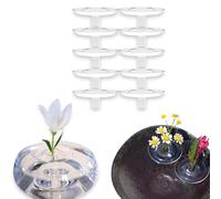 2025 Creative Floating Floral Arrangement Holder, Wind-Driven Waterproof Flower Holder with Dynamic Rotation, Floating PVC Mini Vase for Bowls/Fish Tanks, Indoor Floral Arranging Holders(S-10PCS)