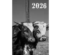 2025 Cute Long Horn Cow Planner: 6" x 9" Inches Weekly Daily Calendar