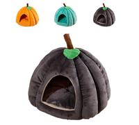 2025 Cute Pumpkin Shape Cat Cave, Pumpkin Cat Bed, Removable Washable Cushion Non-Slip Bottom for Kitten Small Dogs. (Gray,L(56 * 56 * 43cm))