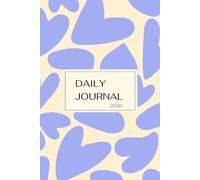 2025 Daily Journal - 6x9 Lined Notebook with 150 Pages | Cute Blue Heart Pattern Cover | White Paper, Bleed | Writing Journal for Notes, Planning, and ... work, school, and personal reflection.