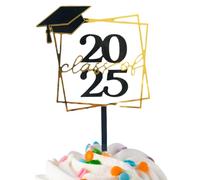2025 Decoraciones para cupcakes | para cupcakes de graduación de acrílico | Alegres y estables apps para el apetito Photo Studio Props para el hogar, aula, niños, universidad, guardería