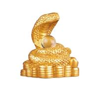 2025 Decorations, Snake Ornaments, Wealth Symbol Resin Material Collectible Piece Home Decor Accent Gift Idea Lucky Charm, Collectible Figurines for Spring Festival