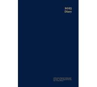 2025 Diary A5 Week to View: Blue - Vertical Layout 1 Week On 2 Pages - Dated - Hourly - UK - Soft Cover - Non Spiral Bound - 1 Year Planner - Pocket & ... Size with Notes Pages... - For Men and Women.