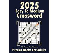 2025 Easy To Medium Crossword Puzzles Books For Adults With Solutions