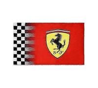 2025 Ferrari Red Checkered Flag Banner Flag Car Show Racing Garage144x96cm