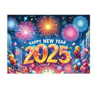 2025 Fondo de Año Nuevo, cartel de tela para celebraciones, decoración de pared y puerta, gran fondo para en interiores y exteriores, pancarta de año nuevo para , decoración de Año