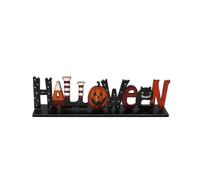 2025 for Halloween Letters Wooden Table Decor Pumpkin for Cat Sign Desktop Topper Ornamen