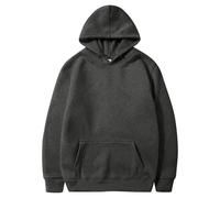 2025-Generisch für Männer einfarbige Sweatshirt mit Print auf der Rückseite Retro Sweatshirt Herren, gris oscuro, XXL