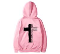 2025-Generisch für Männer einfarbige Sweatshirt mit Print auf der Rückseite Retro Sweatshirt Herren, Rosa., 3XL
