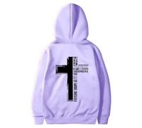 2025-Generisch für Männer einfarbige Sweatshirt mit Print auf der Rückseite Retro Sweatshirt Herren, morado, XXL