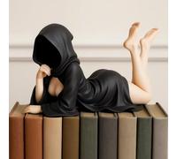 2025 Gothic Mysterious Statue | 3 Sizes (4/6/8in) | Resin Sculpture for Bookshelf & Garden Decor | Halloween Gothic Home Decor(A,6 inches)