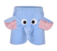 2025-HerrenShorts Ein lustiger Elefanten NeuheitsShorts humorvolle Unterwäsche Geschenke für Männer Boxershorts mit Tiermotiv ElefantenRingHosen Play StrangePyjamaHosen, azul, L