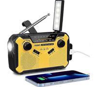 2025 J-369 Emergency Solar Radio - 3000mAh Power Bank, AM/FM, Hand Crank, Flashlight, Reading Lamp, SOS Alarm for Survival & Outdoor