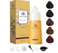 2025 Japanese Petal Rose Hair Dye Champú, tinte para el cabello natural nutritivo, extractos de plantas para cabello, colorante de color natural y de color (Black Tea)