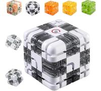 2025 Large Labyrinth 3D Puzzles Maze Cube, 2 en 1 Bola Laberinto 3D y Cubo Mágico, Juego Laberinto, Juegos de lógica, Juguete sensorial Educativo para niños y Adultos (B)