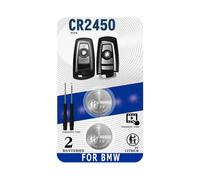 2025 Latest Model 2 Pack CR2450 Key Fob Battery Replacement for BMW 2,3,5,6,7