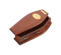 2025 Miniature House Ornament Tiny Coffin Model Halloween Themed Small Coffin Craft Mini House Decor