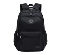 2025 Mochila Negra para Escuela, Viajes: Bolsa de Librería Impermeable con 8 Compartimentos Mochilas Negras, a, 30.5 x14x44cm