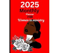 2025 Monthly Planner for Women in Ministry in White & Red Color
