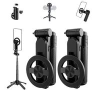 2025 New 4-in-1 Multifunctional Magnetic Selfie Stick,360° Rotation Phone Tripod,Mini Portable Detachable Scalable Magnetic Selfie Stick,with Wireless Bluetooth Remote for Travel and Vlogging (2pcs)
