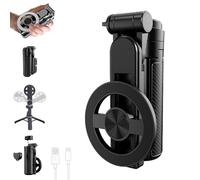 2025 New 4-in-1 Multifunctional Magnetic Selfie Stick, 4-in-1 Multifunctional 360° Rotation Magnetic Selfie Stick Vlog with Bluetooth Remote, Portable Extendable mag Tripod (Style A)