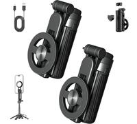 2025 New 4 in 1 Multifunctional Magnetic Selfie Stick, Mini Portable Detachable Scalable Multifunctional Shooting Aid, 360° Rotation Phone Tripod with Wireless Remote for iPhone & Android (2 pcs)