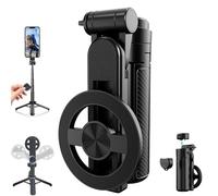 2025 New 4 in 1 Multifunctional Magnetic Selfie Stick, Universal 360° Rotation Phone Tripod with Remote Control, Mobile Phone Universal, for Video Recording (Black)