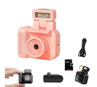 2025 New 64g Retroscope Mini Camera, Gen.2 Mini Retro Keychain Cameras, Tiny Nostalgic Cameras, 1080p HD Screen, Built-in Filter, 90° Flip Flash (Pink,64G)