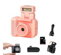 2025 New 64g Retroscope Mini Camera, Gen.2 Mini Retro Keychain Cameras, Tiny Nostalgic Cameras, 1080p HD Screen, Built-in Filter, 90° Flip Flash (Pink,32G)