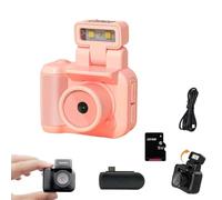 2025 New 64g Retroscope Mini Camera, Gen.2 Mini Retro Keychain Cameras, Tiny Nostalgic Cameras, 1080p HD Screen, Built-in Filter, 90° Flip Flash (Pink,16G)