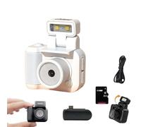 2025 New 64g Retroscope Mini Camera, Gen.2 Mini Retro Keychain Cameras, Tiny Nostalgic Cameras, 1080p HD Screen, Built-in Filter, 90° Flip Flash (White,32G)