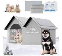 2025 New Air Conditioned Dog House, Dog House with AC Unit, Foldable, with 10 Ice Packs,for Small,Medium,and Large Pet (M)