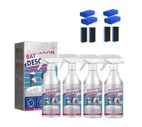 2025 New Bathroom Descaler Foam Cleaner Stubborn Stains Cleaner,All Purpose Rinse Cleaning Spray,Suitable For Faucets Bathtubs Tiles Glass (4 Pcs)