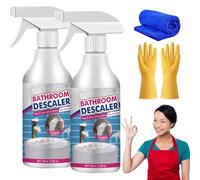 2025 New Bathroom Descaler Foam Spray, Limescale Remover Spray, All-Purpose Bathroom Descaler, Stubborn Stains Cleaner for Bathtub,Toilet,Glass,Faucet, Fresh Scent (2)