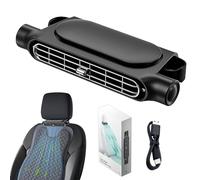 2025 New Car Seat Fan USB Plug-In, Car Interior Rear Pillow Car Fan, Headrest Auto Cooler, Rechargeable 3-Speed Adjustable, for Hot Weather Vehicles Long Journeys Truck (Black, 1pc)