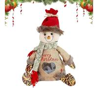 2025 New Christmas Bags Zipper Design, Santa Snowman Fabric Gift Bags, Reusable, Can Hold 500g/1.1lb Apples, for Presents Candy Fruit and Festival (#1,1pc)