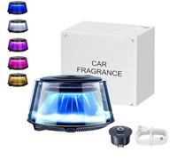 2025 New Cloud Mist Car Diffuser, Auto On/Off Smart Car Air Freshener, 5 Ambient Light, Long Lasting Automotive，Auto On/Off,Adjustable Intensity (Balck,White Tea)