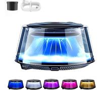 2025 New Cloud Mist Car Diffuser, Premium Adjustable Cloud Mist Car Diffuser, Auto On/Off, with USB Rechargeable, 5 Ambient Light, Natural Scent Long Lasting Air Fresheners (Qing Ying Wei Yang)