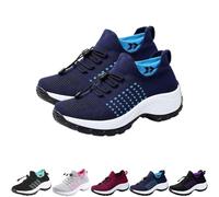 2025 New Comfortwear Ortho Shoes for Women Plantar Fasciitis, Comfort Wear Orthowear Shoes for Women Orthopedic Sneakers, Ortho Stretch Cushion Shoe Comfortable Walking Sneakers (Blue,42)