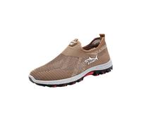 2025 New Cooling Comfort Sneaker for Men, Comfortable Lightweight Breathable Mesh Walking Shoes with Anti Slip Soles (Khaki,46)