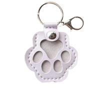 2025 New Dog Hair Collector Keychain Charm Memorial Storage Pet Personalized Handmade Animal Paw Charm (Light Purple)