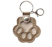 2025 New Dog Hair Collector Keychain Charm Memorial Storage Pet Personalized Handmade Animal Paw Charm (Gray)