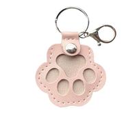 2025 New Dog Hair Collector Keychain Charm Memorial Storage Pet Personalized Handmade Animal Paw Charm (Pink)