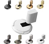 2025 New Door Wedge Stopper, Door Wedge Stopper, No-Drill Installation, Easy Installation, with Tape & Screws, Adjustable Height, for Home Office Doors (White)