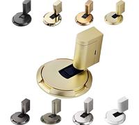 2025 New Door Wedge Stopper, Door Wedge Stopper, No-Drill Installation, Easy Installation, with Tape & Screws, Adjustable Height, for Home Office Doors (Gold)
